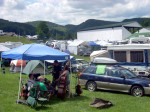 Jamming behind the grandstand at Jenny Brook 2013 - photo by Dick Bowden