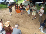 Bluegrass University faculty at Jenny Brook 2013: Tony Watt, Kelly Syockwell, Laura Orshaw, Mary Maguire, Chris Brashear, Bruce Stockwell - photo by Dick Bowden
