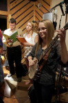 Jared Boyd, Lindsay Nale, and Madison Jean Shepherd at a Close Kin 2 session at Eastwood Studio, October 2013