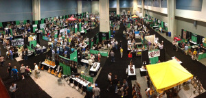 Activity in the IBMA Exhibit Hall at the 2014 Wide Open Bluegrass - photo by Terry Herd