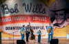 David Sawyer on the Bob Wills fiddle fest stage finals - photo © 2014 Tom Dunning