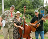 Wes Lassiter (on banjo) with Banjo Island at the Outer Banks Bluegrass Festival - photo by Woody Edwards