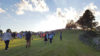 Mourners climb the hill to the Stanley burial site at Hills of Home Park following Ralph Stanley's funeral (June 28, 2016) - photo by Russell Carson