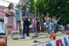 Jaelee Roberts, Danny Roberts, Andrea Roberts, John Bryan, and Kristin Scott Benson perform at the 2016 Smithville Fiddlers Convention - photo by Bill Conger