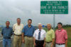Randy Southwood, Dale Weddle (Deputy Executive Director Transportation Cabinet Department of Highways), State Representative Ken Upchurch, Don Parmley, Kenneth Catron (Mayor of Monticello), Wayne County Judge Greg Rankin - photo by Toni Humble