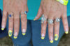 Nothin' Fancy fan shows off her custom nails at the 2016 Nothin' Fancy Festival - photo © Bill Warren