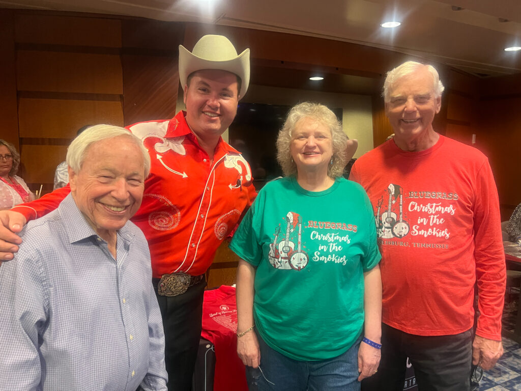 Little Roy Lewis, Kody Norris, Lorraine Jordan, and Tom Worley on Danny Stewart's Bluegrass Cruise 2026 - photo © Sandy Hatley