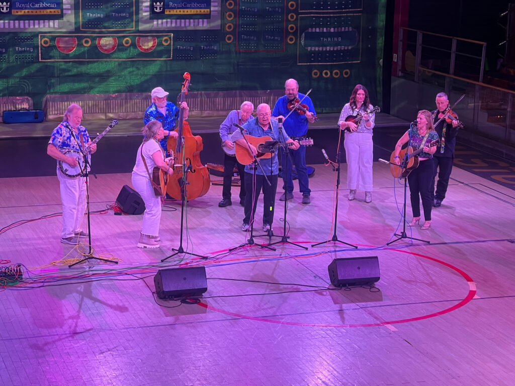 Open mic on Danny Stewart's Bluegrass Cruise 2026 - photo © Sandy Hatley